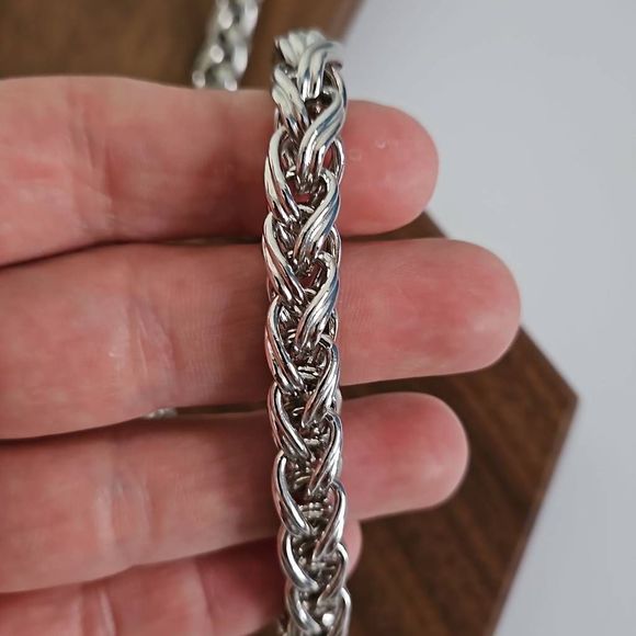 Napier Thick Chain Silver Tone - Picture 4 of 5